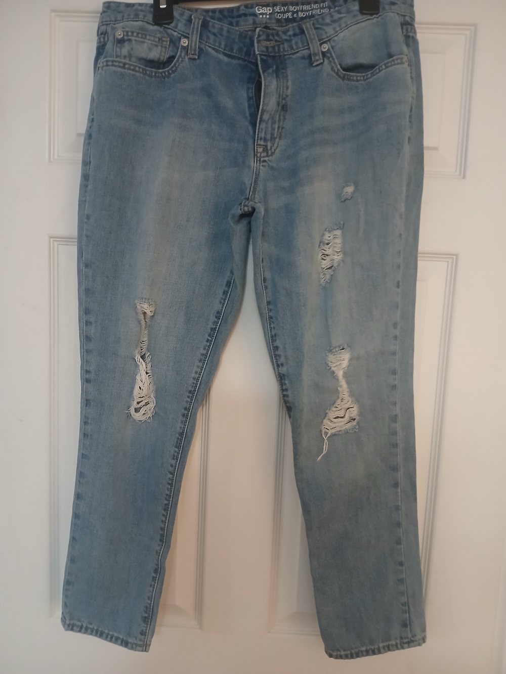 GAP Light Blue Distressed Boyfriend Jeans
